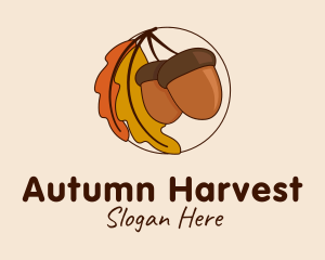 Autumn Acorn Nut logo design