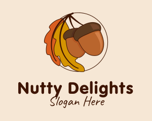 Peanut - Autumn Acorn Nut logo design