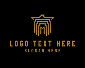 Falcon - Eagle Luxury Letter M logo design