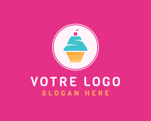 Cupcake - Cupcake Dessert Letter S logo design