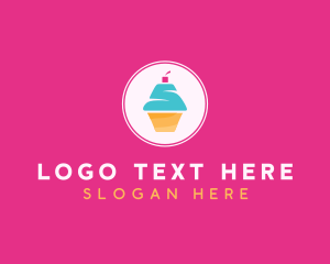 Yummy - Cupcake Dessert Letter S logo design
