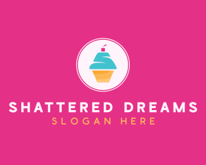 Cupcake Dessert Letter S logo design