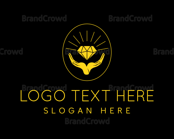 Luxury Diamond Hand Logo