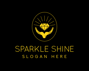 Rhinestone - Luxury Diamond Hand logo design