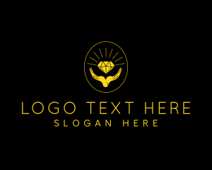 Gold - Luxury Diamond Hand logo design