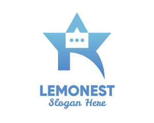 Website - Blue Star Chat Box logo design