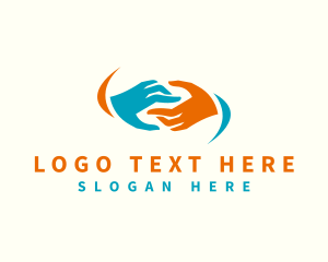 Peace - Hand Help Charity logo design