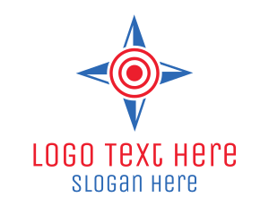 Shooting Range - Star Compass Target logo design