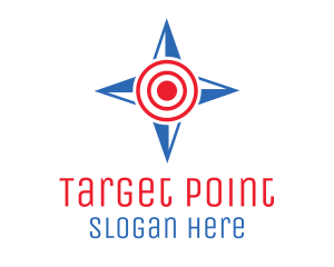Aim - Star Compass Target logo design