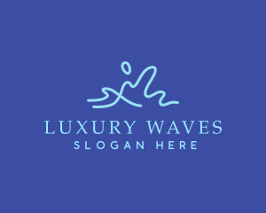 Wave Water Drop logo design