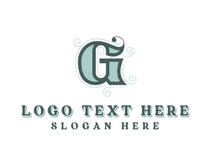 Accessory - Feminine Swirl Wedding Planner Letter G logo design
