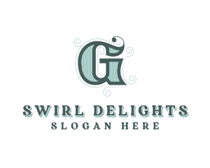 Feminine Swirl Wedding Planner Letter G logo design