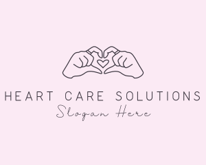 Dating Heart Hands logo design