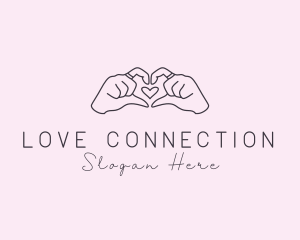 Dating - Dating Heart Hands logo design