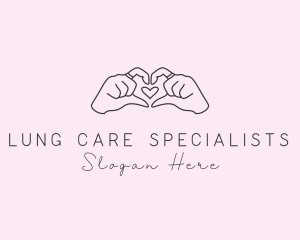 Dating Heart Hands logo design