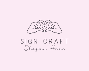 Dating Heart Hands logo design