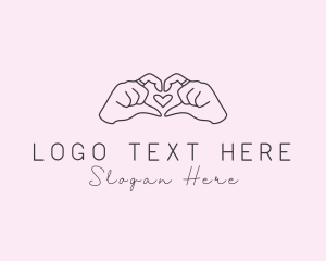 Lover - Dating Heart Hands logo design