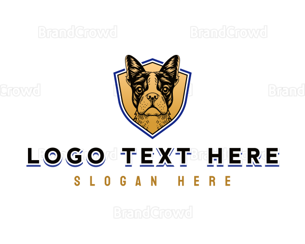 Boston Terrier Dog Logo