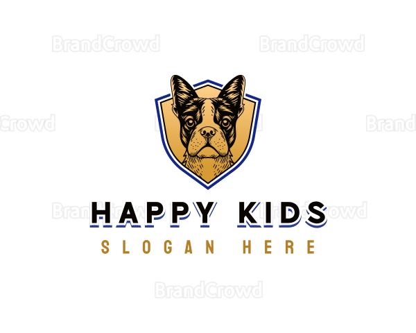 Boston Terrier Dog Logo