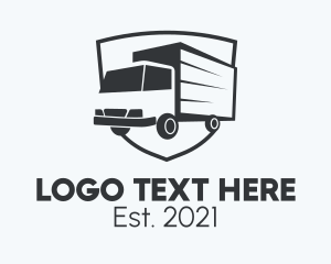 Black - Delivery Truck Logistic logo design