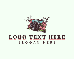 Bloom - Camera Flower Studio logo design