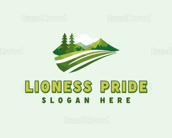 Mountain Hiking Field Logo