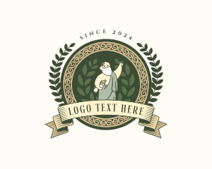 Greek - Greek Philosopher Historian logo design