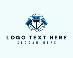 Clean - Housekeeping Cleaning Sanitation logo design