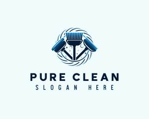 Housekeeping Cleaning Sanitation logo design