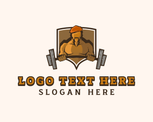 Weight Lifting - Military Training Gym logo design