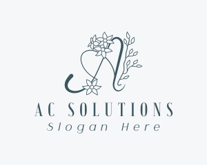 Florist Letter A logo design