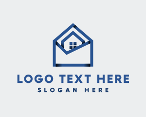 House - Gradient Mail House logo design