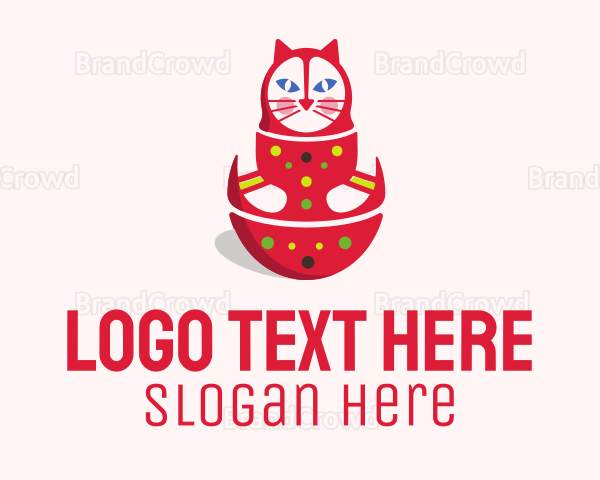 Matryoshka Doll Cat Logo