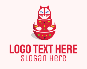 Doll - Matryoshka Doll Cat logo design