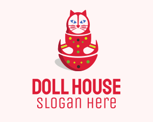 Doll - Matryoshka Doll Cat logo design