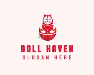 Doll - Matryoshka Doll Cat logo design