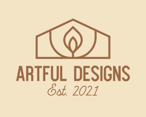 Brown House Candle logo design