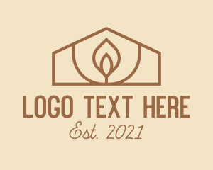 Homemade - Brown House Candle logo design