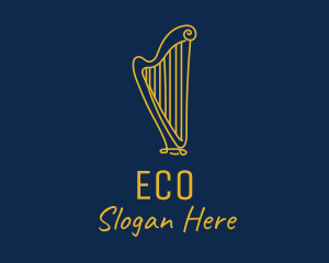 Golden Harp Instrument  Logo