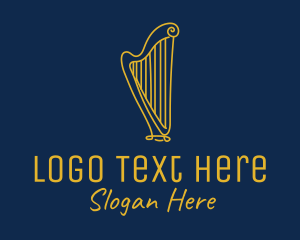 Golden Harp Instrument  Logo