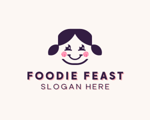 Girl Diner Foodie logo design