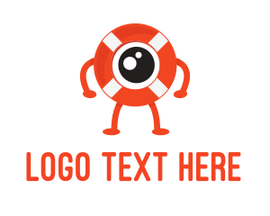 Character - Eye Lifebuoy Safety logo design