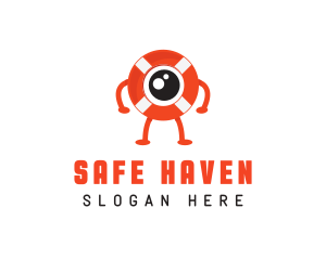 Eye Lifebuoy Safety logo design