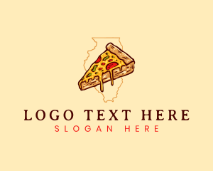 Slices - Pizza Food Illinois logo design