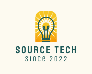 Source - Light Bulb Solar Power logo design