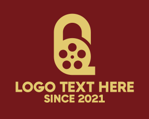 Movie House - Cinema Reel Number 6 logo design