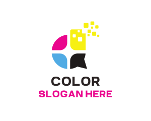 Ink Colors Printing logo design