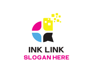 Ink Colors Printing logo design