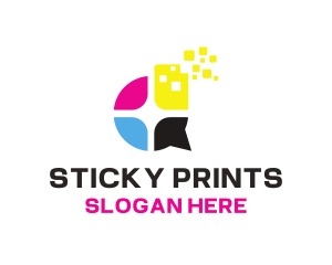 Ink Colors Printing logo design