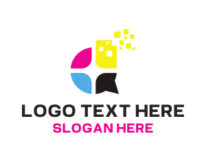 Digital Print - Ink Colors Printing logo design